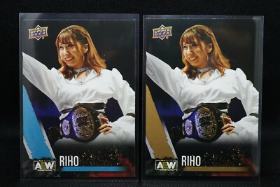 #25 RIHO 2021 Upper Deck AEW Wrestling First Edition GOLD + BASE + FREE SHIPPING