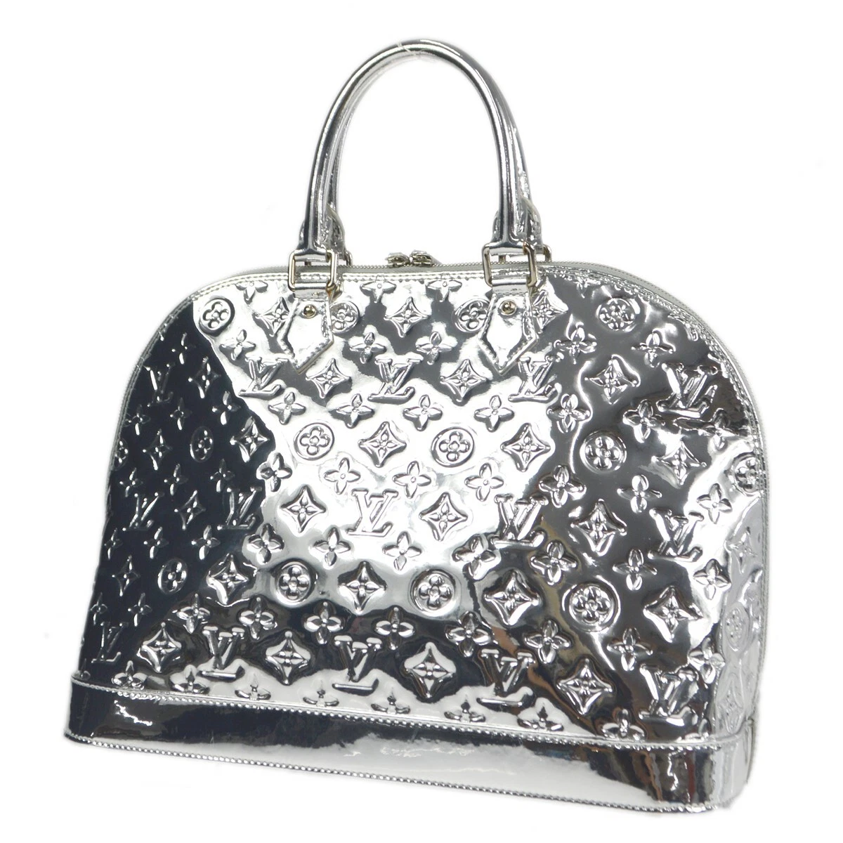 LOUIS VUITTON Monogram Miroir Alma GM Silver