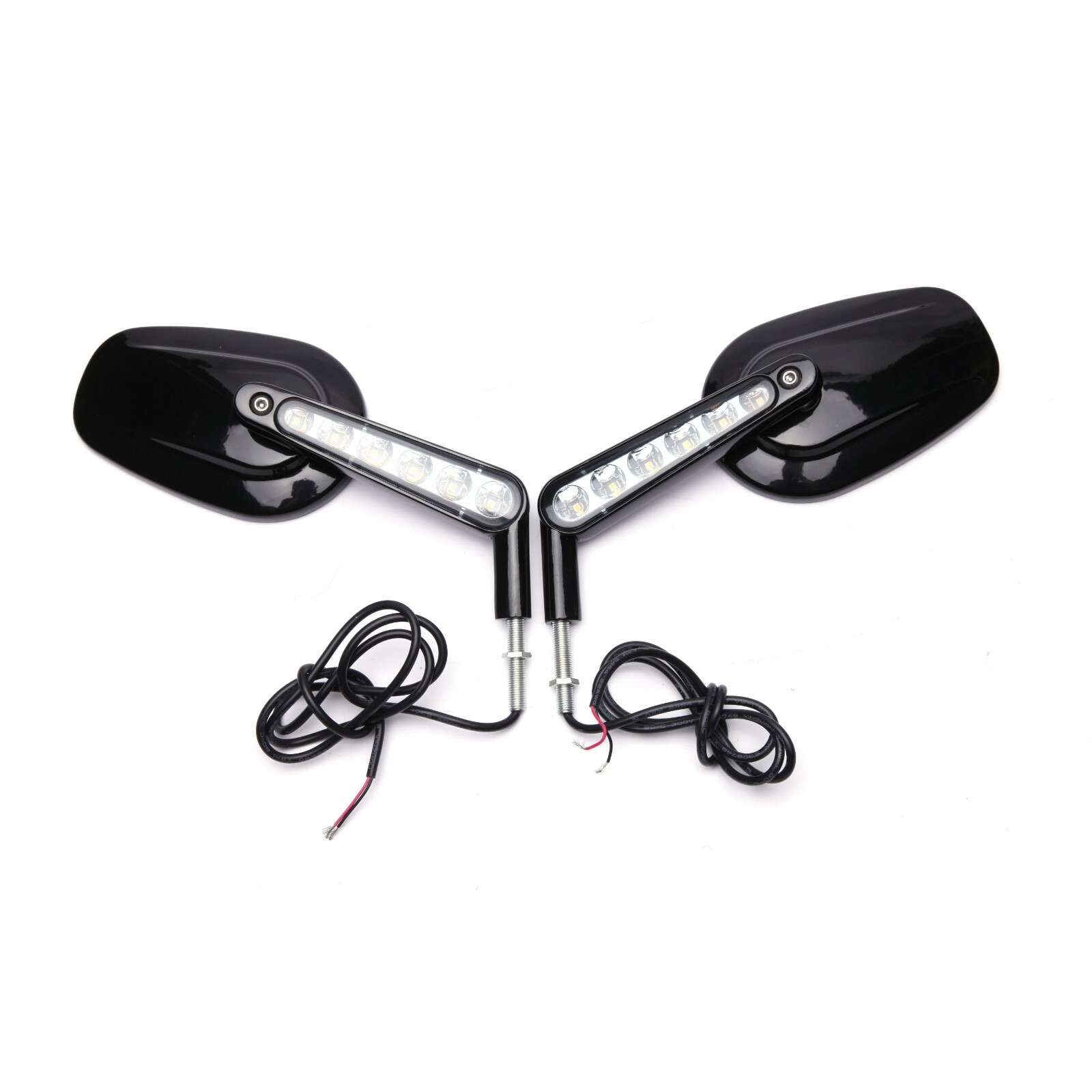 For Harley VROD VROD VRSCF Rear View Mirrors Muscle LED Turn Signals