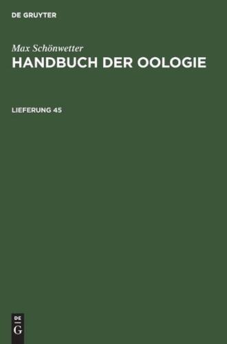 Max Schnwetter: Handbuch Der Oologie. Lieferung 45 - Picture 1 of 1
