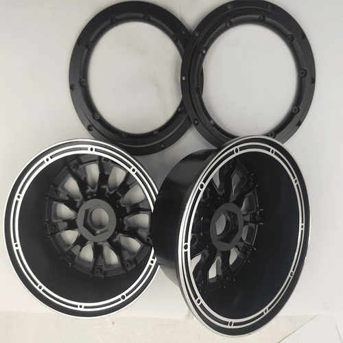 Metal Rear Wheel Rim Beadlock Ring Set for 1/5 HPI RV Km Baha 5T Parts - Picture 15 of 20