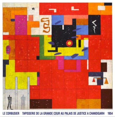 Le Corbusier: Wandteppich am High Court für Chandigarh Poster Auffallend