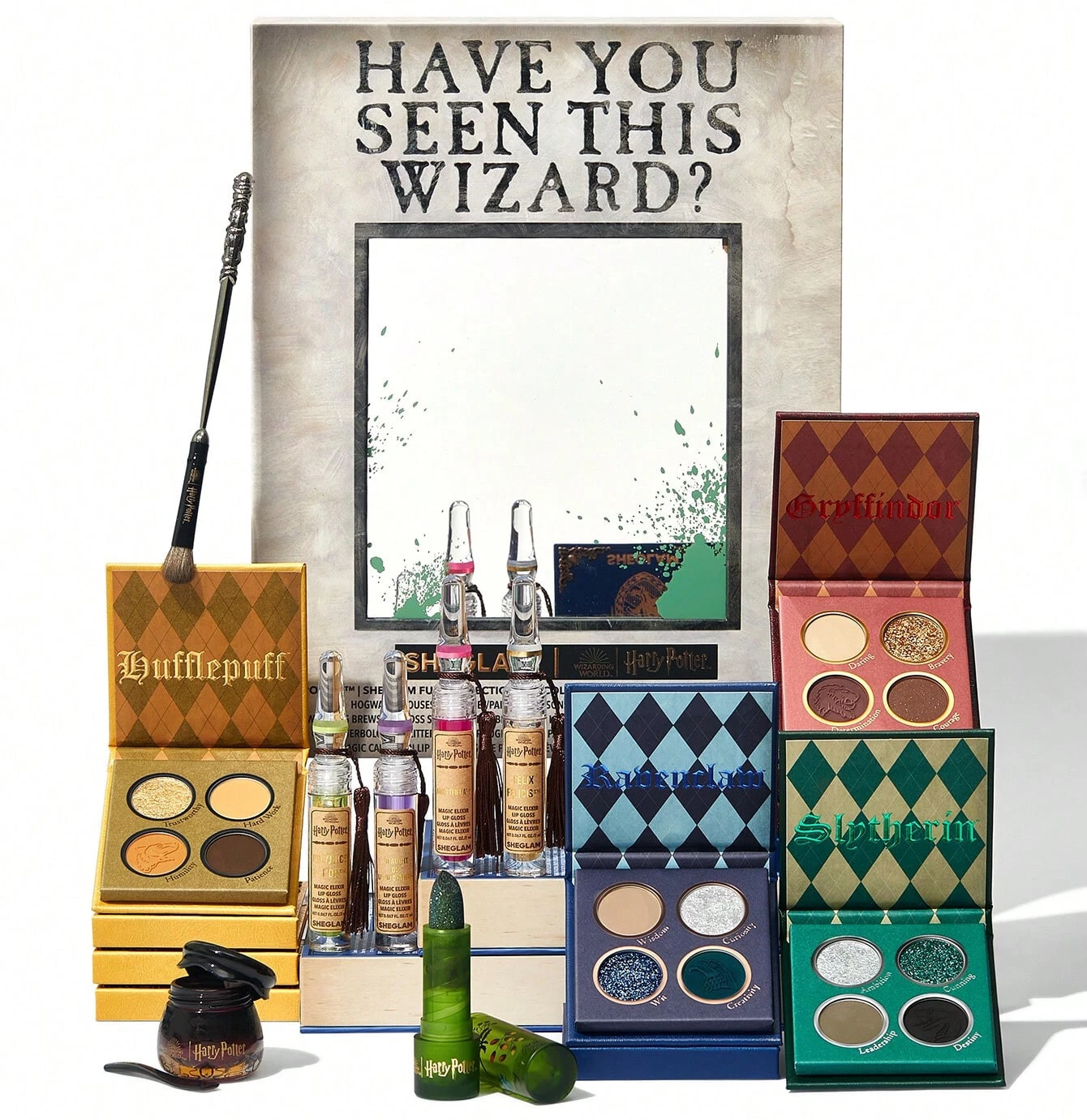 HARRY POTTER Full Box Collection Sheglam MAKEUP SET Hogwarts Houses Makeup Kit!