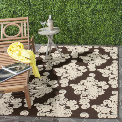 SAFAVIEH Cottage Collection COT909D Brown / Beige Rug