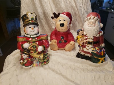 Lot Of 3 Christmas Cookie Jars | eBay
