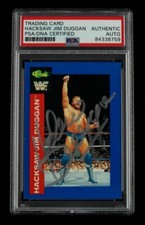 Hacksaw Jim Duggan Signed 1991 Classic WWF Superstars #116 (PSA Encapsulated) A