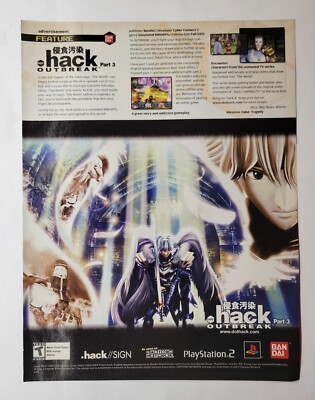 .hack Part 3: Outbreak 2003 JRPG Video Game Magazine Print Ad
