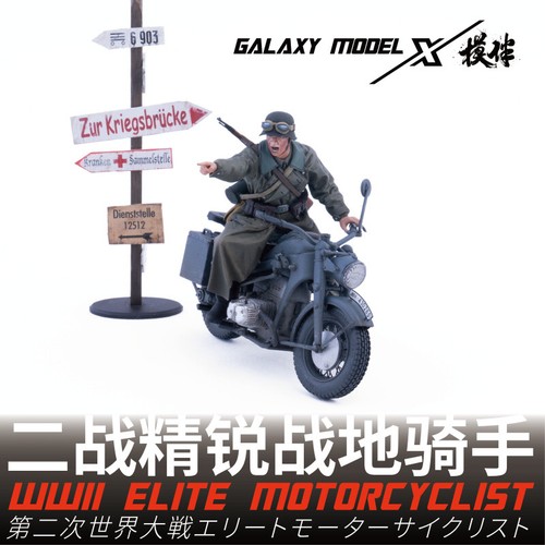1/35 WWII German Motorcyclist Resin Figur Military Battle Scene unbemalt Modell - Bild 4 von 24