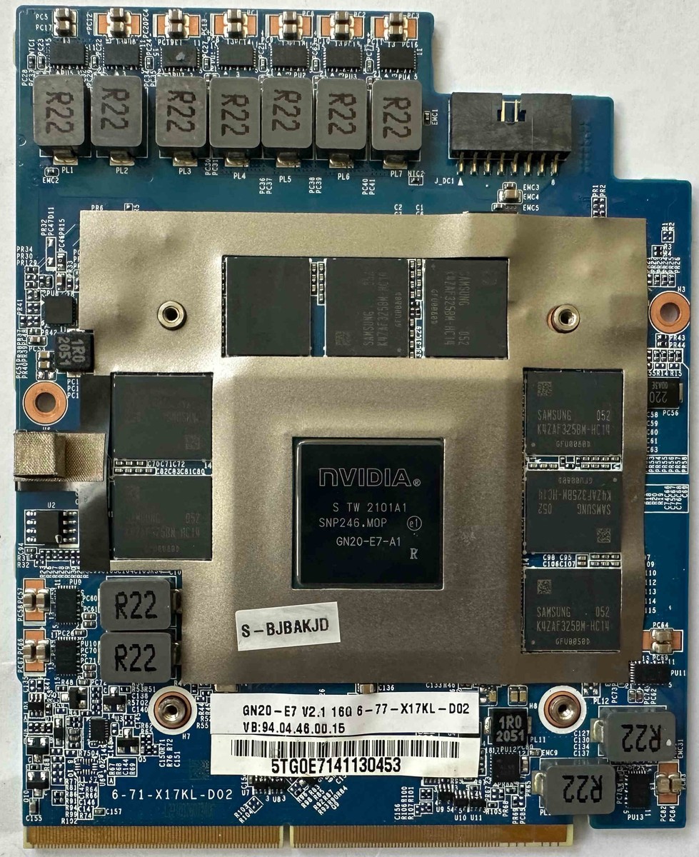 NEW Clevo X170KM NVIDIA RTX 3080 GN20-E7-A1 16GB GDDR6 MXM3.2