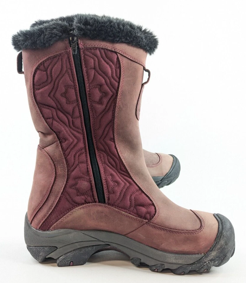 Bota Keen Betty - Para Mujer 10 Botas Acolchadas de Invierno de Piel Borgoña para Nieve Foto 4 de 4