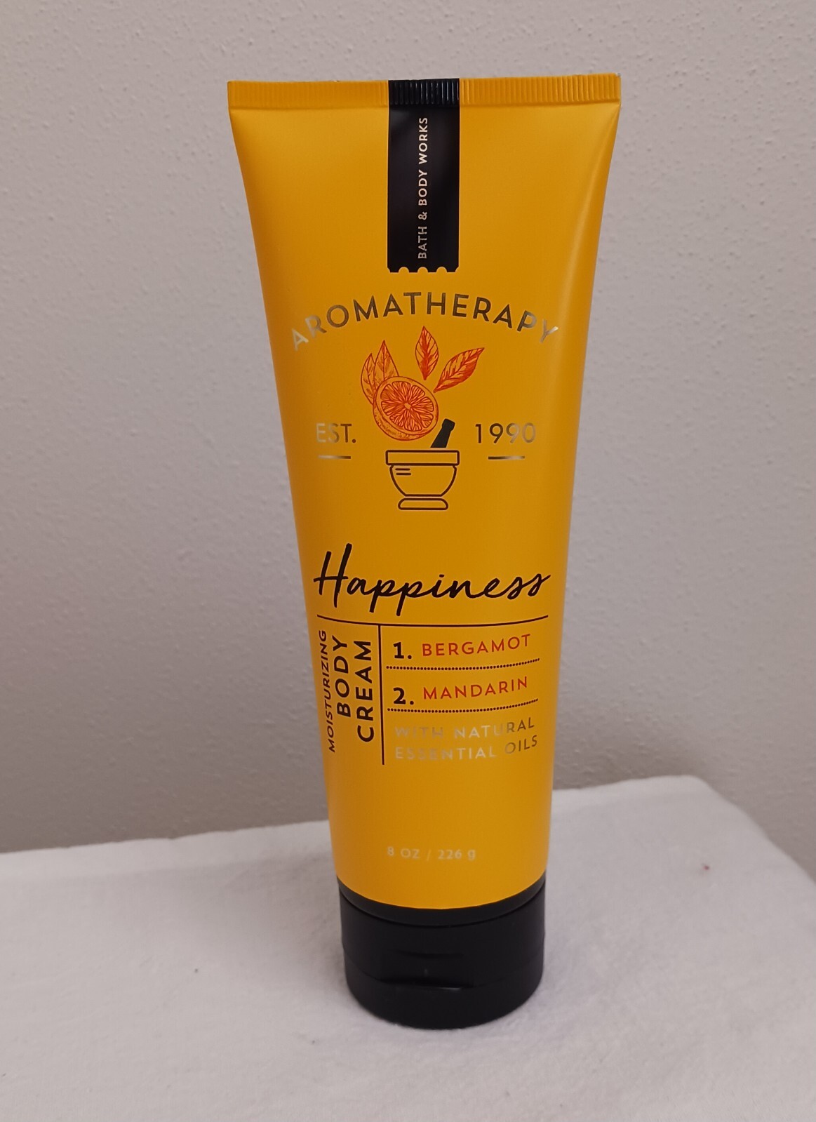 Bath & Body Works Aromatherapy HAPPINESS Bergamot Mandarin Body Cream 8