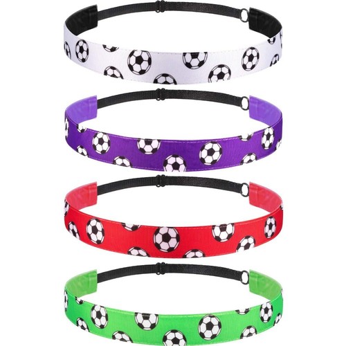 1pcs Football Printed Sports Sweatband Stretch Elastic Yoga Hair Band Women - Picture 4 of 19