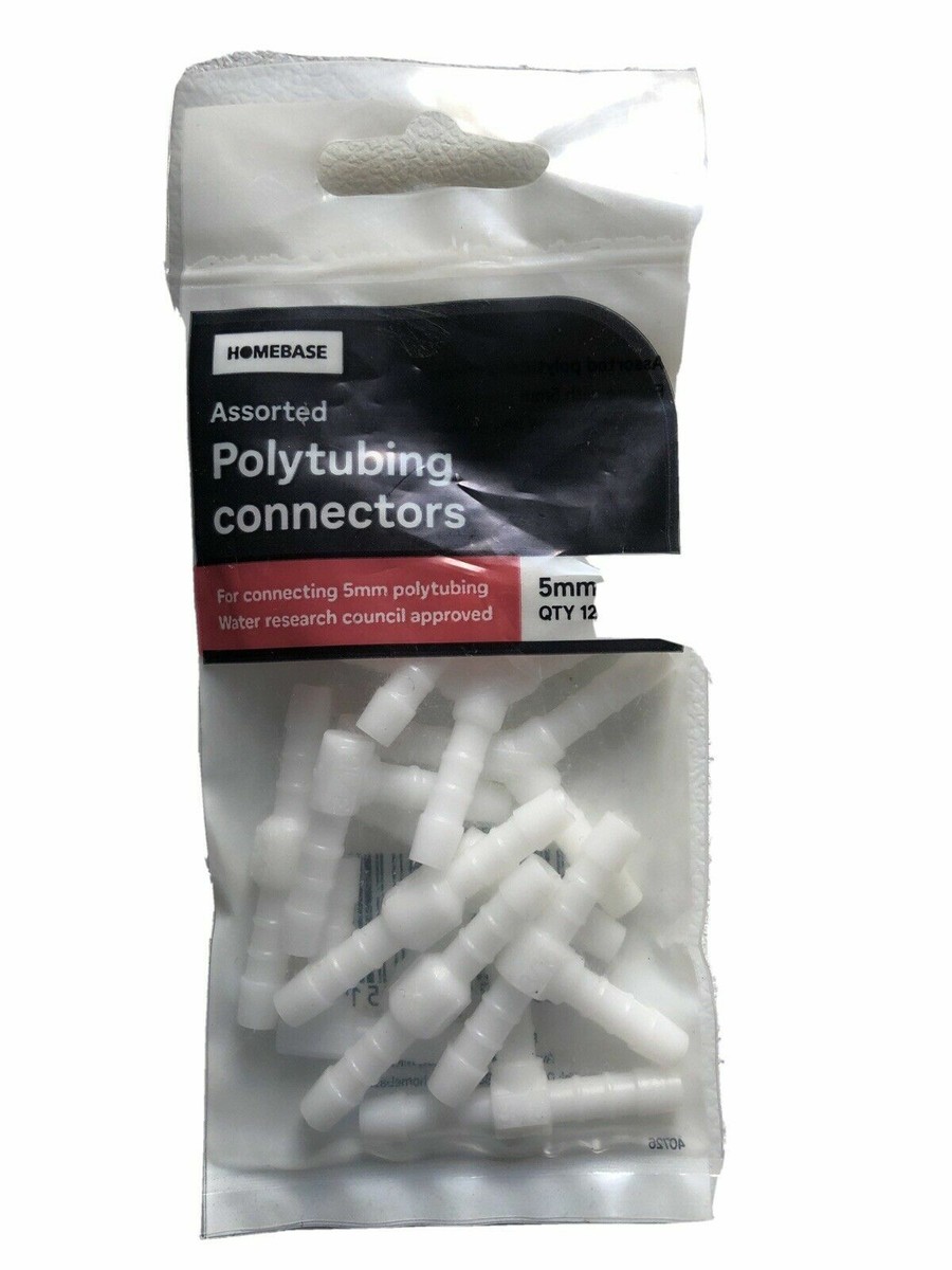 Homebase Assorted Polytubing Connectors 5mm X12 for sale online