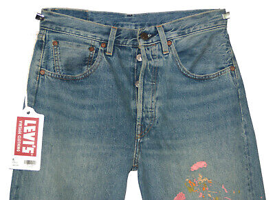 $345 LEVI'S 1955 LVC 501 XX SELVEDGE BIG E PAINT SPLATTER