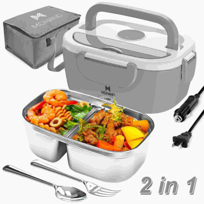 12V 110V Electric Lunch Box & Bag for Work Men Women Adult Food Warmer Heating