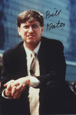 Bill  Gates Original-Autogramm auf Foto