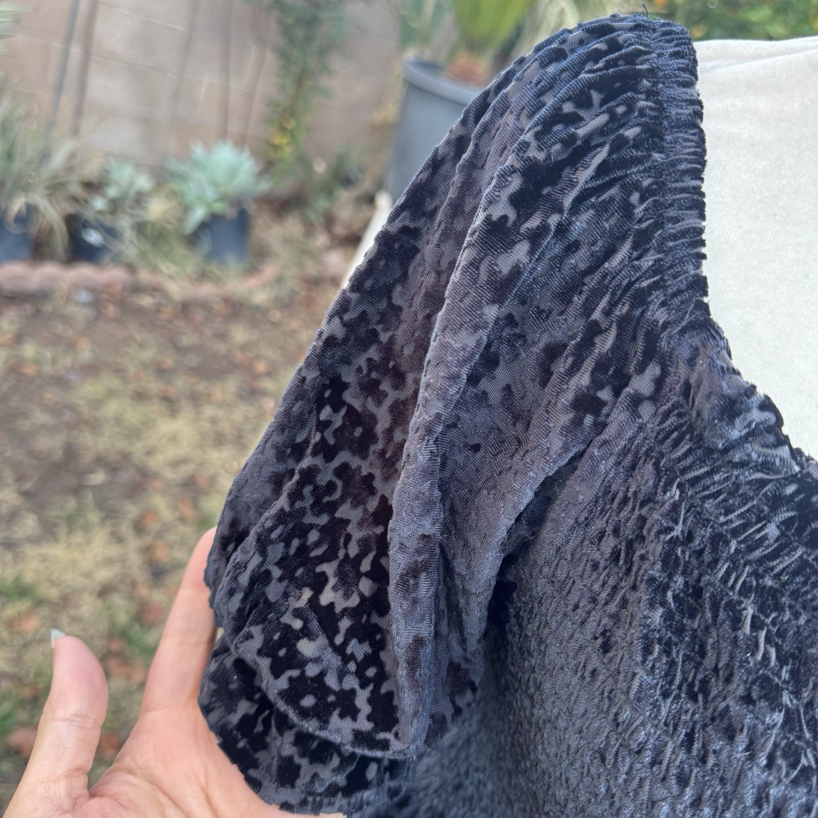 Rewind Soft Velvet Pattern Black Cottagecore Girl… - image 3