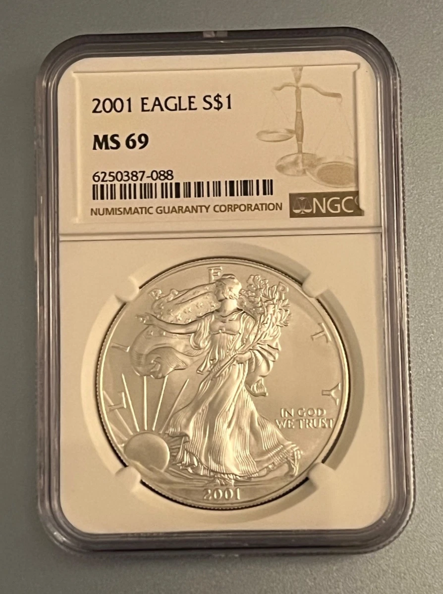 American Eagle MS 69 Graded 2001 Silver Bullion Coins for sale | eBay