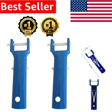 Durable Blue Replacement Handles for Pool Vacuum with V-Clip & Lock Pin, 2 Pack