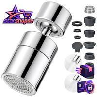 360° Wasserhahn Aufsatz Schwenkbar, M22/M24 Drehbare Wassersparer Mit 2 Strahlar