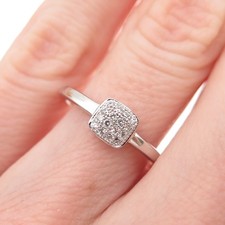 925 Sterling Silver Round-Cut C Z Promise Ring Size 6