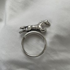 HERMES Keyring Horse Vintage Keychain