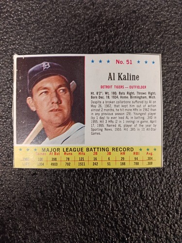 Al Kaline [Hand Cut] #51 1963 Post Cereal card