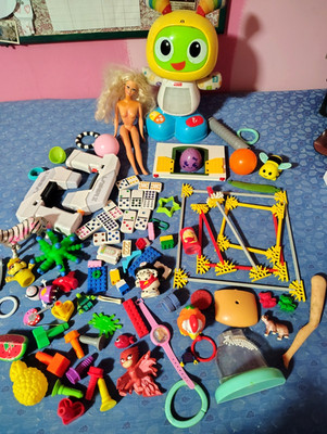 Toys, Random Mixed Lot, some vintage, Figures, Shapes, Animals, Kinect, Dominoes