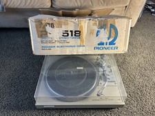 Pioneer PL-518 Turntable With Original Box Vtg Record Player Tested READ 