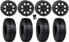 System 3 SB-7 15" Wheels Black (4+3) 30" Intersect Tires Kawasaki Teryx Mule