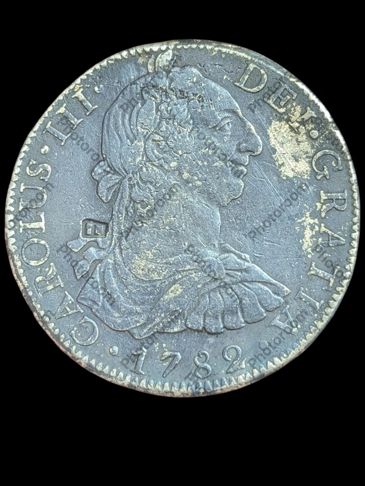 1782 Mexico Silver 8 Reales High Grade Carolus III Shipwreck El Cazador!? - Image 3 of 3