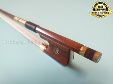 Gold Alloy Fitted Pernambuco Viola Bow Snakewood Frog  4/4  Mongolian Horse Hair