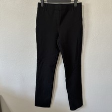 Quince Ultra-Stretch Ponte Straight Leg Pant Black Womens Small Office