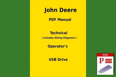 John Deere X300 X304 X310 X320 X324 X340 X360 Technical & Operator's Manual USB