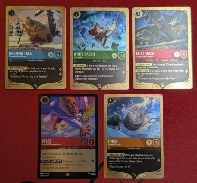 Winterspell Promo Cards Gramma Tala White Rabbit Elisa Maza Beast Timon