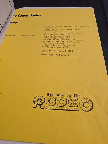 Programa de recuerdos 51st Annual Scurry County Rodeo, Snyder Texas 1986 - Imagen 4 de 4