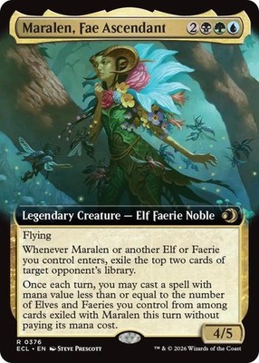 Maralen, Fae Ascendant Extended Art - ECL 0376 NM - MTG Magic