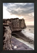 Cliff of Etretat Framed Wall Art Poster Canvas Print Picture