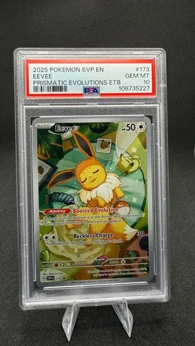 2025 Pokemon SVP EN Eevee Prismatic Evolutions ETB Promo 173 PSA 10 Gem Mint