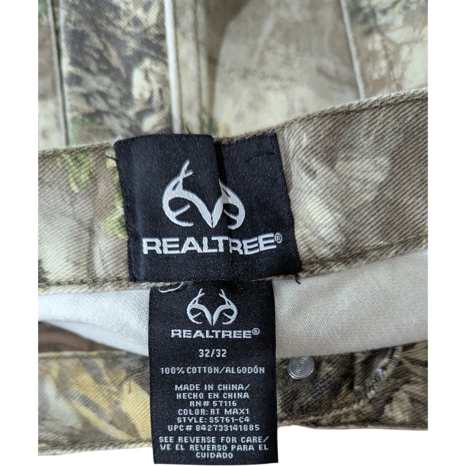 Realtree Mens MAX-1 Camo Pants 32x32 Outdoor Hunting Jeans (Measures 32x30) - Image 4 of 4