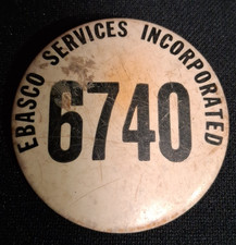 Vintage Ebasco Services Incorporated 6740 Employee ID Badge