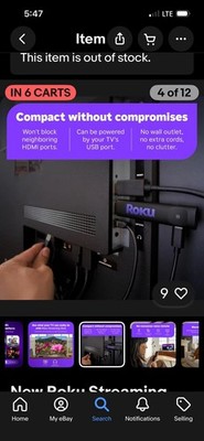 New Roku Streaming Stick HD (2025) w/ Voice Remote TV Live Free Streaming