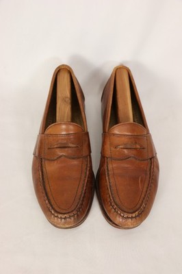 Cole Haan Vintage Made in USA Brown Leather Moc Toe Penny 