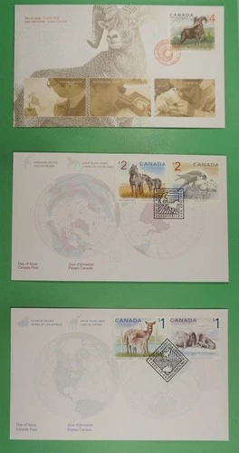 DR WHO CANADA 3 FDC ANIMAL HIGH VALUE COMBO $4 R45941