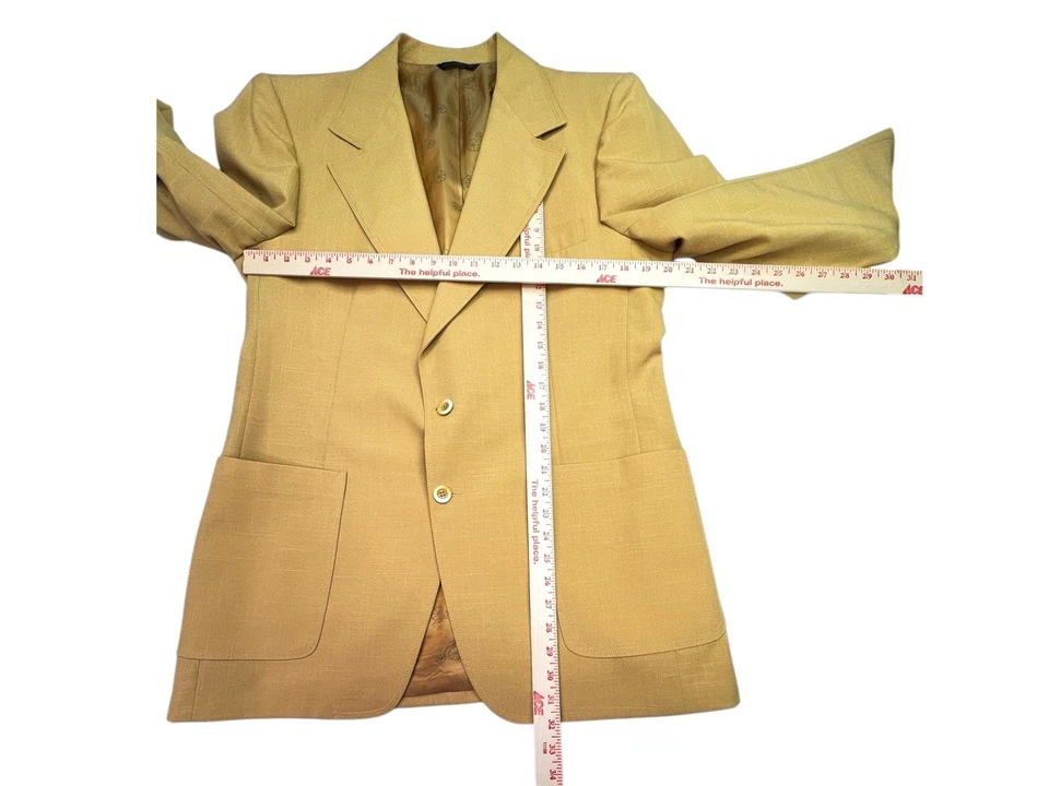 Blazer de Colección Jaymar Años 70 Traje de Ocio Chaqueta Talla 40 Disco Dorado Mostaza Foto 2 de 4