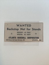 Atlanta Crackers Net Wanted for Backstop 1945 Sporting News Baseball Ad