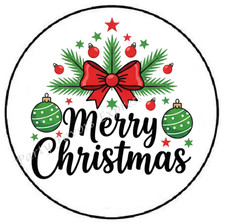 MERRY CHRISTMAS ENVELOPE SEALS LABELS STICKERS PARTY FAVORS