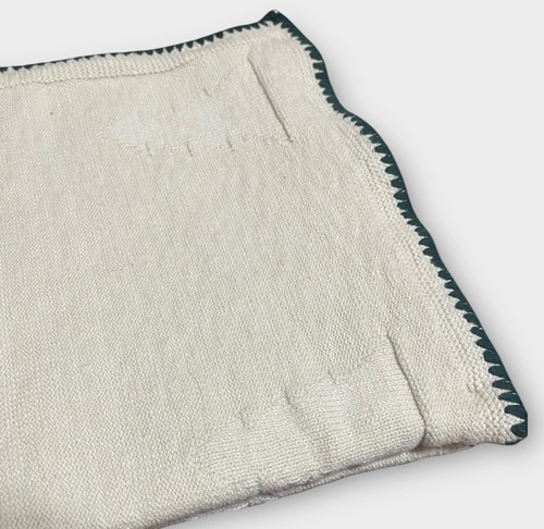 North Spruce Lane Decorative Cotton Throw Blanket 50x60 Holiday Tree Cream Green - Picture 6 of 8