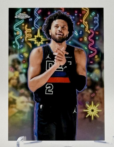 2025-26 Topps Chrome Updates Basketball - Cade Cunningham #CB-7 Celebracion