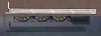 Cal Scale 556 HO Scale Roof Mounted Cooling Coil Pipe (Unpainted Plastic)